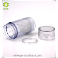 75g empty round plastic clear deodorant container